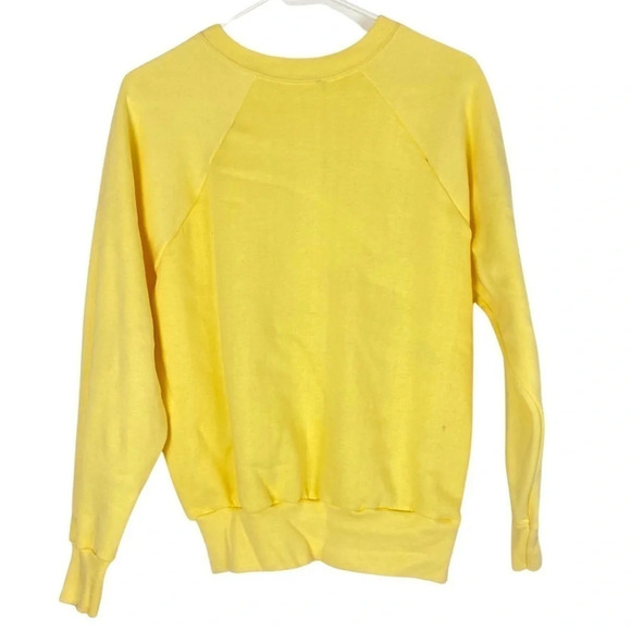 Vintage 70s Sweatshirt Womens Size Small Medium Pullover Floral 80s Handmade - Picture 3 of 10